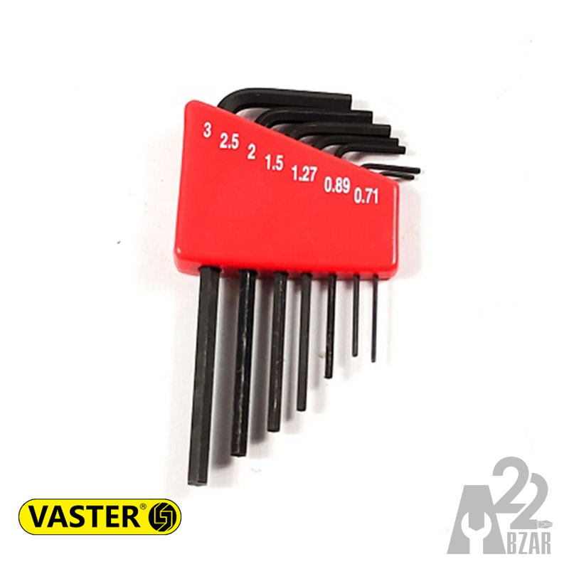 آچار آلن کوتاه واستر تایوان مدل VASTER VH030 (مجموعه 7 عددی)