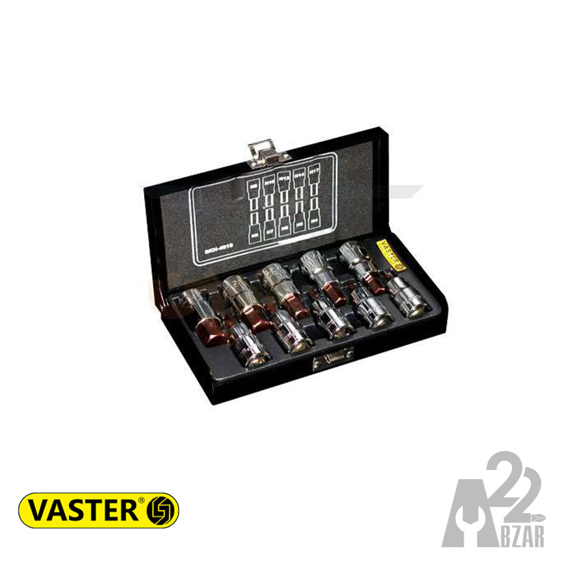 جعبه بکس آلنی 10 پارچه واستر 1/2 اینچ مدل VASTER SKH-4010