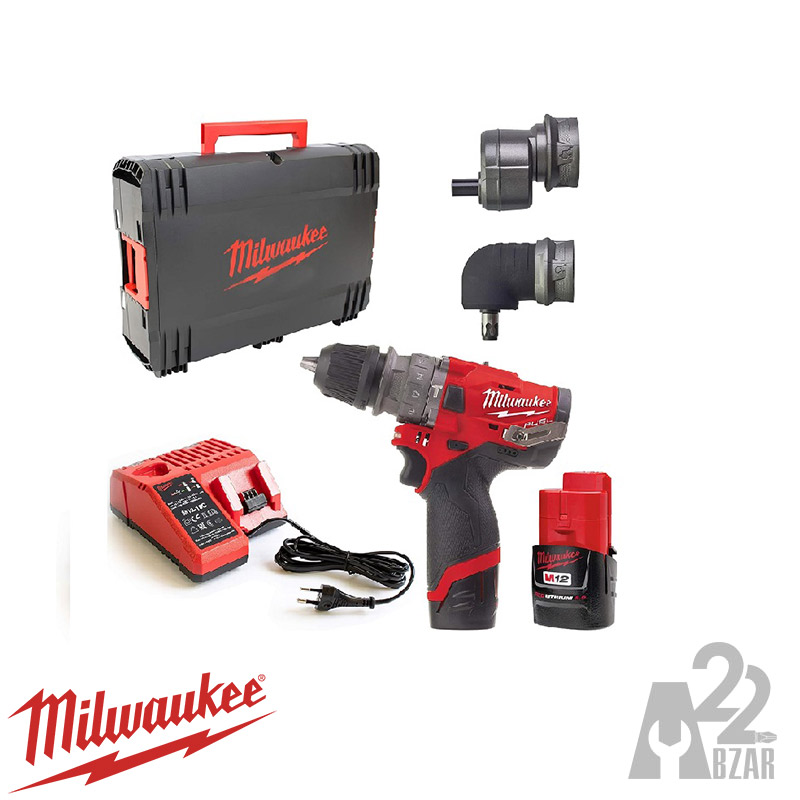 دریل چکشی 12 ولت شارژی میلواکی مدل M12FPDX KIT-202X