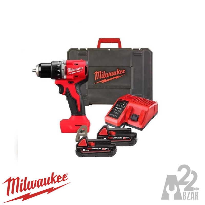 دریل چکشی 18 ولت شارژی میلواکی مدل M18BLPDRC-202C
