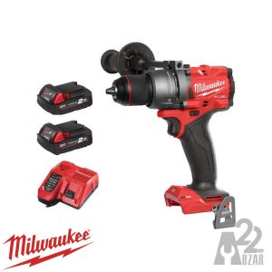 دریل شارژی چکشی میلواکی براشلس لیتیوم 18 ولت مدل M18FPD3-202