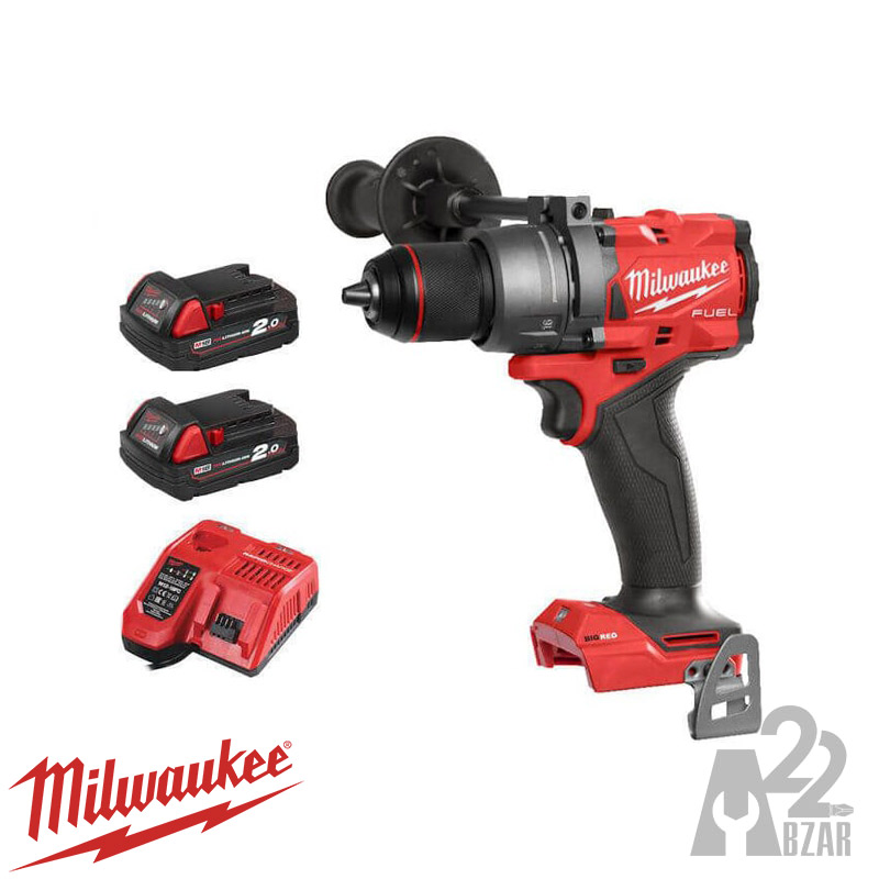 دریل شارژی چکشی میلواکی براشلس لیتیوم 18 ولت مدل M18FPD3-202